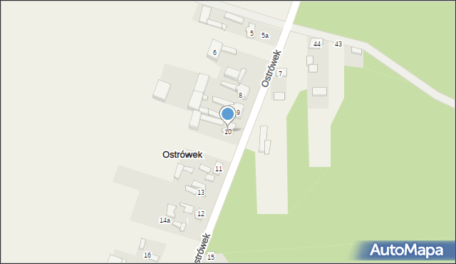 Ostrówek, Ostrówek, 10, mapa Ostrówek