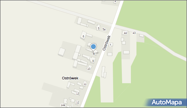 Ostrówek, Ostrówek, 8, mapa Ostrówek