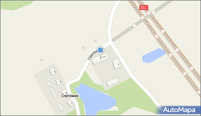 Ostrówek, Ostrówek, 2, mapa Ostrówek