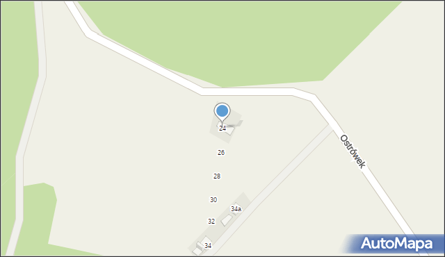 Ostrówek, Ostrówek, 24, mapa Ostrówek