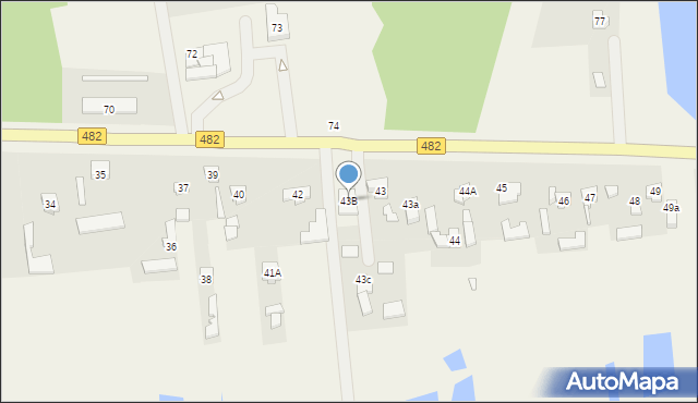 Ostrówek, Ostrówek, 43B, mapa Ostrówek