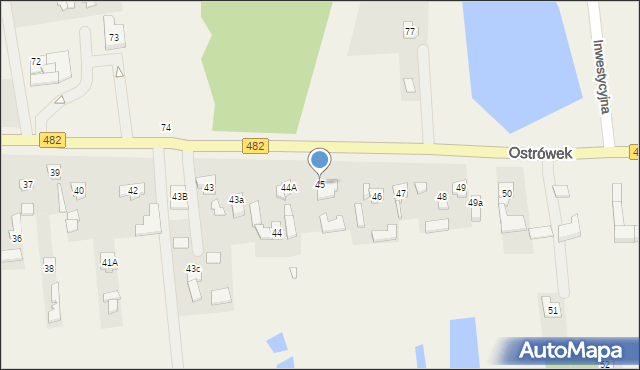 Ostrówek, Ostrówek, 45, mapa Ostrówek