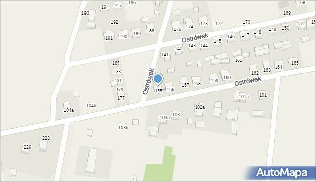 Ostrówek, Ostrówek, 155, mapa Ostrówek