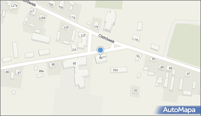 Ostrówek, Ostrówek, 94, mapa Ostrówek