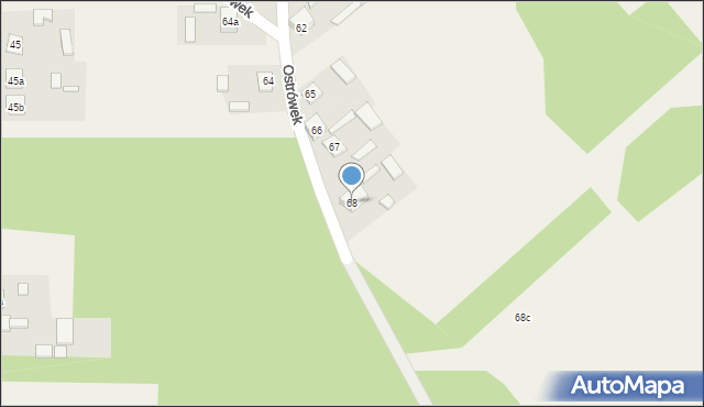 Ostrówek, Ostrówek, 68, mapa Ostrówek