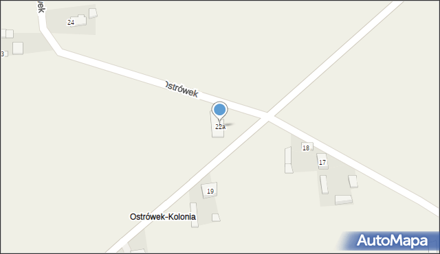 Ostrówek, Ostrówek, 22a, mapa Ostrówek
