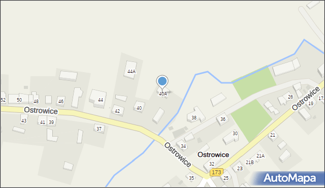 Ostrowice, Ostrowice, 40A, mapa Ostrowice