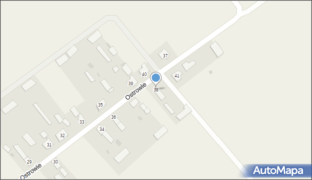 Ostrowie, Ostrowie, 38, mapa Ostrowie