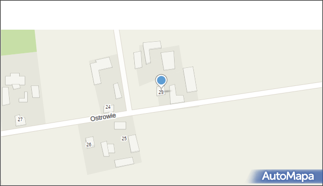 Ostrowie, Ostrowie, 23, mapa Ostrowie
