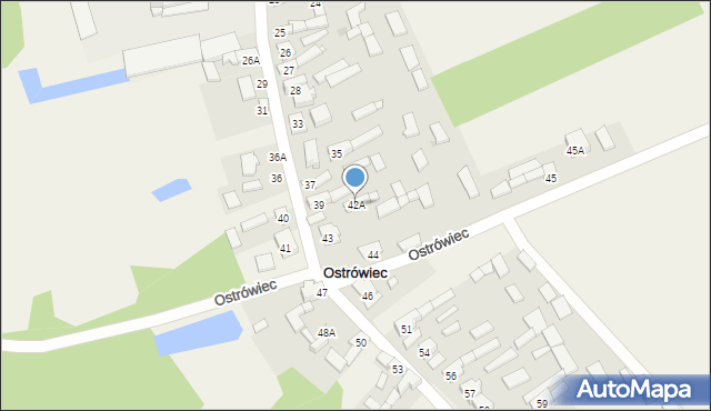 Ostrówiec, Ostrówiec, 42A, mapa Ostrówiec