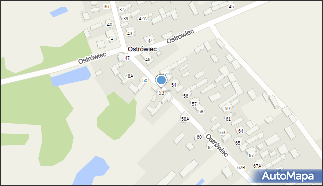 Ostrówiec, Ostrówiec, 53, mapa Ostrówiec