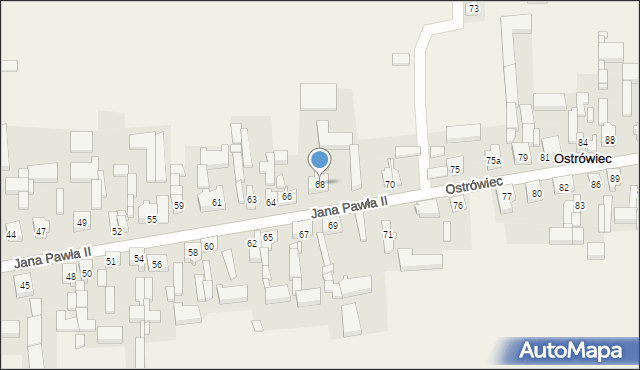 Ostrówiec, Ostrówiec, 68, mapa Ostrówiec