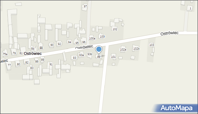 Ostrówiec, Ostrówiec, 99, mapa Ostrówiec