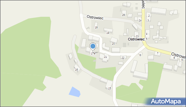 Ostrowiec, Ostrowiec, 17a, mapa Ostrowiec