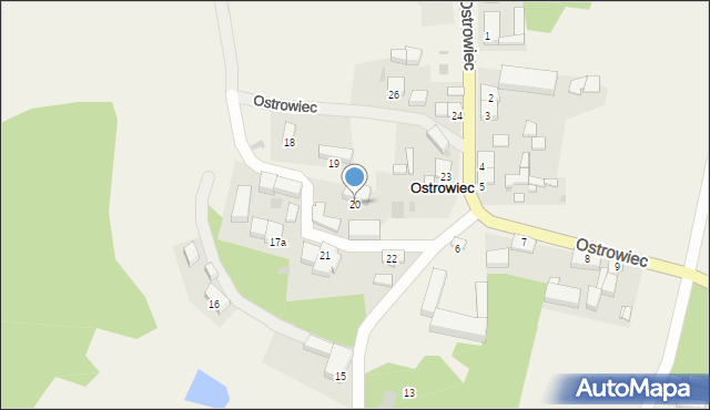 Ostrowiec, Ostrowiec, 20, mapa Ostrowiec