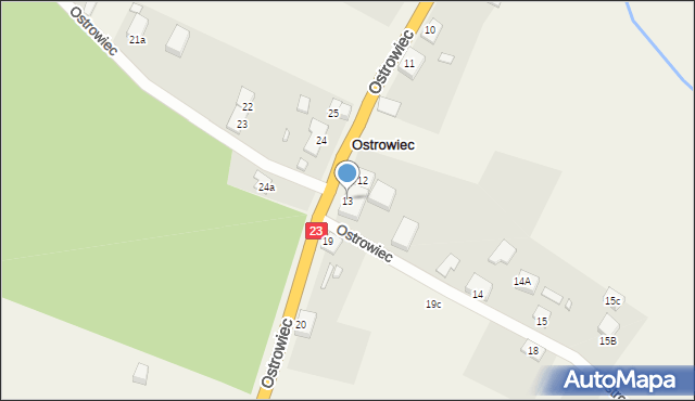 Ostrowiec, Ostrowiec, 13, mapa Ostrowiec
