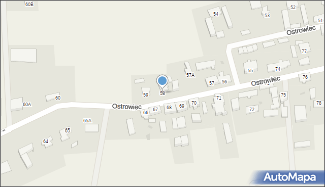 Ostrowiec, Ostrowiec, 58, mapa Ostrowiec