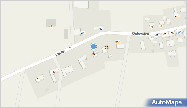 Ostrowiec, Ostrowiec, 64A, mapa Ostrowiec