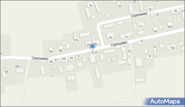 Ostrowiec, Ostrowiec, 71, mapa Ostrowiec