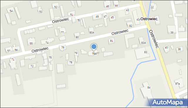 Ostrowiec, Ostrowiec, 79A, mapa Ostrowiec