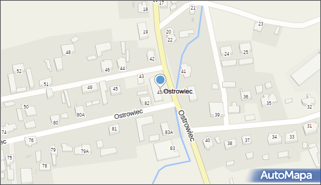 Ostrowiec, Ostrowiec, 43A, mapa Ostrowiec