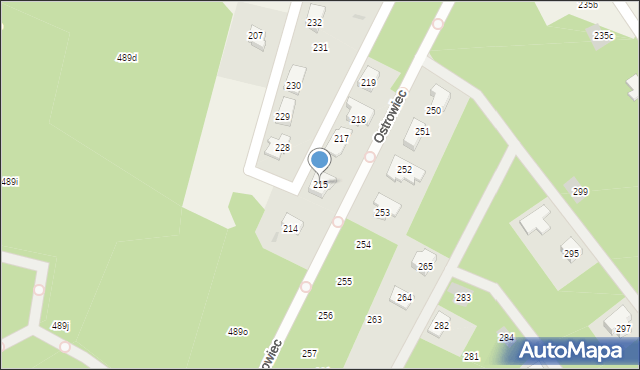 Ostrowiec, Ostrowiec, 215, mapa Ostrowiec
