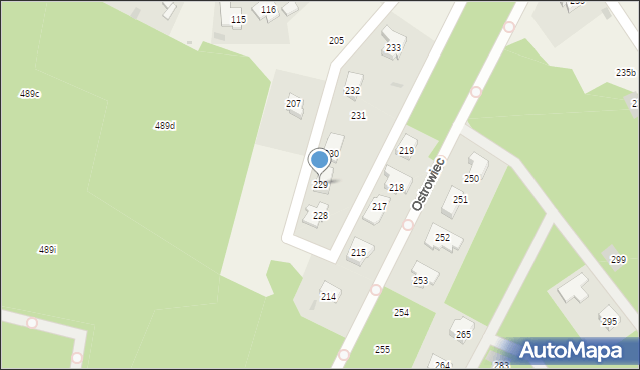 Ostrowiec, Ostrowiec, 229, mapa Ostrowiec