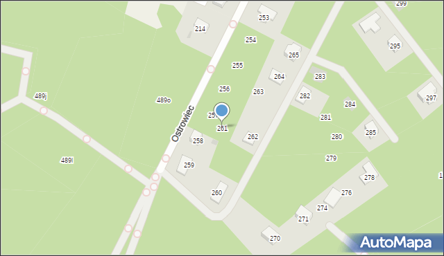 Ostrowiec, Ostrowiec, 261, mapa Ostrowiec