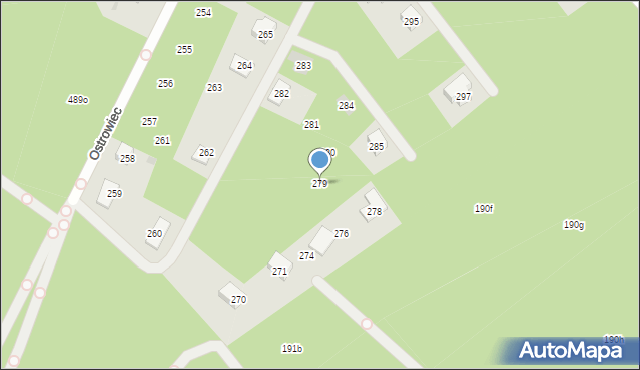 Ostrowiec, Ostrowiec, 279, mapa Ostrowiec