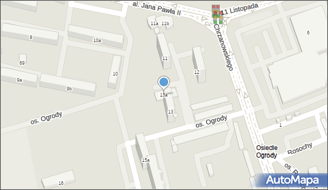 Ostrowiec Świętokrzyski, Osiedle Ogrody, 13a, mapa Ostrowiec Świętokrzyski