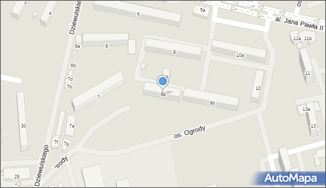Ostrowiec Świętokrzyski, Osiedle Ogrody, 9a, mapa Ostrowiec Świętokrzyski