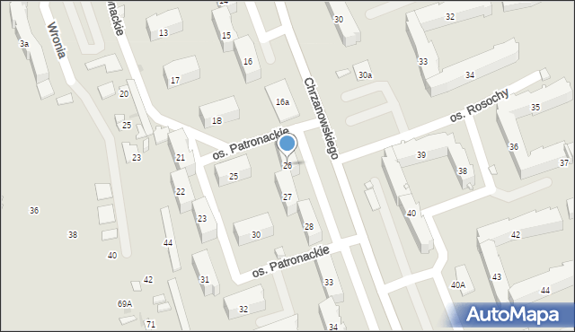 Ostrowiec Świętokrzyski, Osiedle Patronackie, 26, mapa Ostrowiec Świętokrzyski