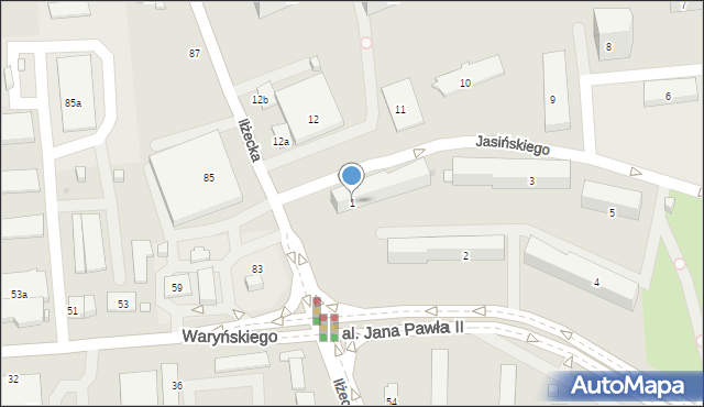 Ostrowiec Świętokrzyski, Osiedle Pułanki, 1, mapa Ostrowiec Świętokrzyski