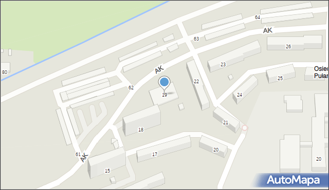 Ostrowiec Świętokrzyski, Osiedle Pułanki, 19, mapa Ostrowiec Świętokrzyski
