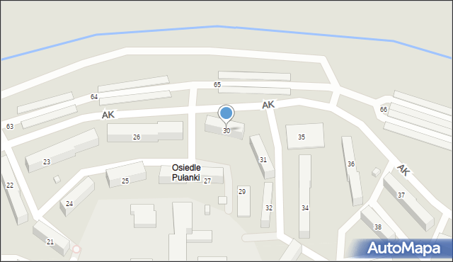 Ostrowiec Świętokrzyski, Osiedle Pułanki, 30, mapa Ostrowiec Świętokrzyski