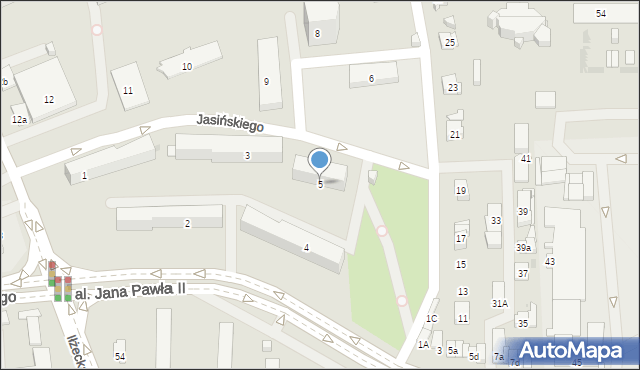 Ostrowiec Świętokrzyski, Osiedle Pułanki, 5, mapa Ostrowiec Świętokrzyski