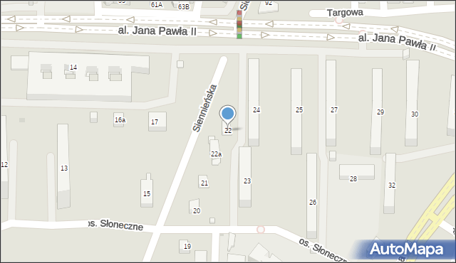 Ostrowiec Świętokrzyski, Osiedle Słoneczne, 22, mapa Ostrowiec Świętokrzyski