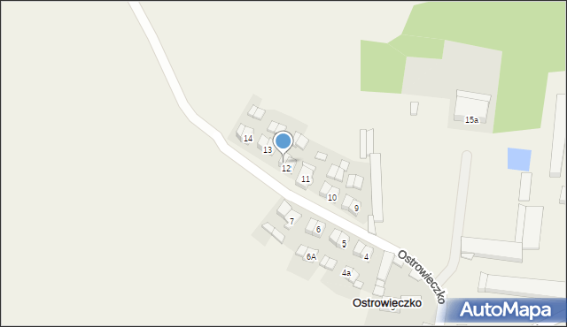 Ostrowieczko, Ostrowieczko, 12a, mapa Ostrowieczko