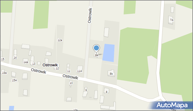 Ostrowik, Ostrowik, 9A, mapa Ostrowik