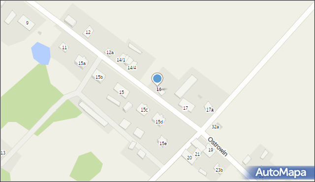 Ostrowin, Ostrowin, 16/1, mapa Ostrowin