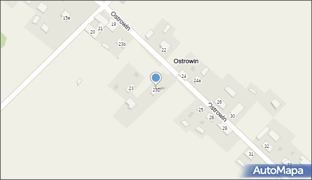 Ostrowin, Ostrowin, 23D, mapa Ostrowin