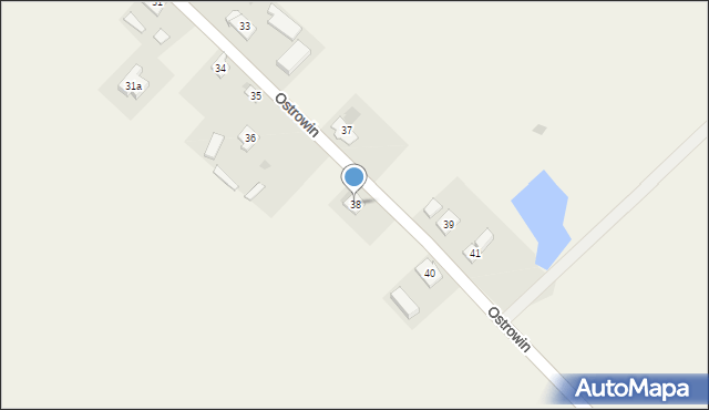 Ostrowin, Ostrowin, 38, mapa Ostrowin