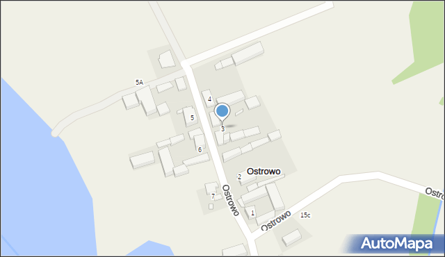 Ostrowo, Ostrowo, 3, mapa Ostrowo
