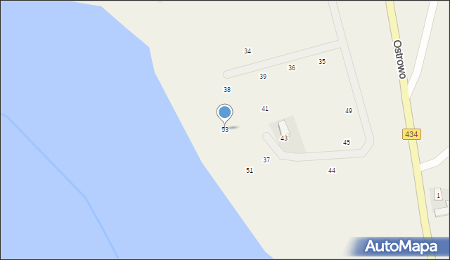 Ostrowo, Ostrowo, 53, mapa Ostrowo