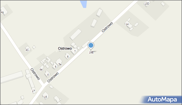 Ostrowo, Ostrowo, 14E, mapa Ostrowo