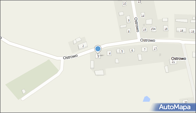 Ostrowo, Ostrowo, 3, mapa Ostrowo