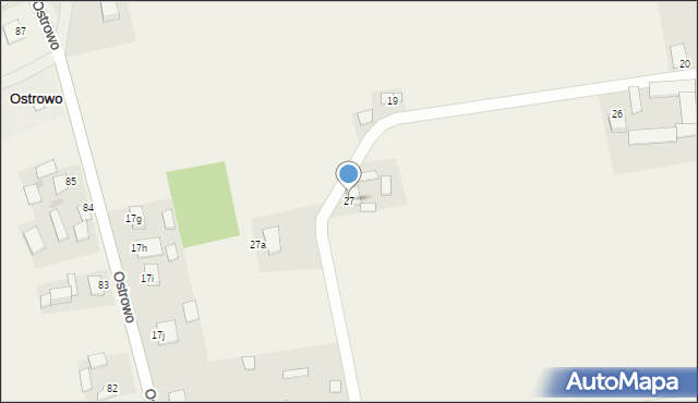 Ostrowo, Ostrowo, 27, mapa Ostrowo