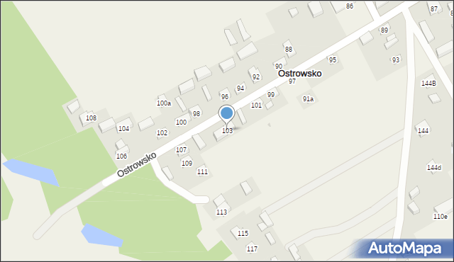 Ostrowsko, Ostrowsko, 103, mapa Ostrowsko