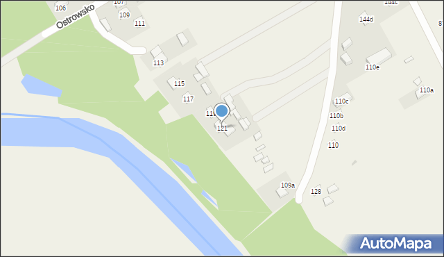 Ostrowsko, Ostrowsko, 121, mapa Ostrowsko