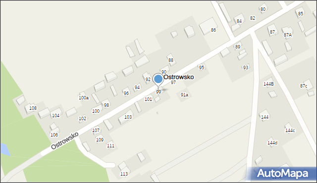 Ostrowsko, Ostrowsko, 99, mapa Ostrowsko